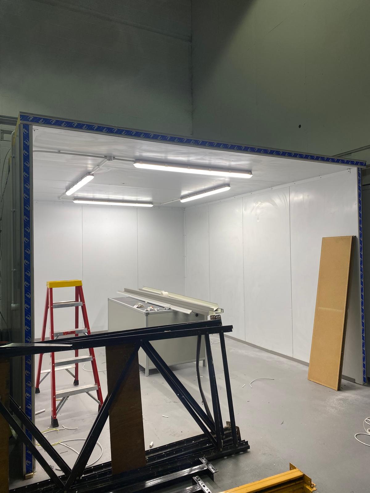 Commercial fit-out lighting works in progress, Liverpool