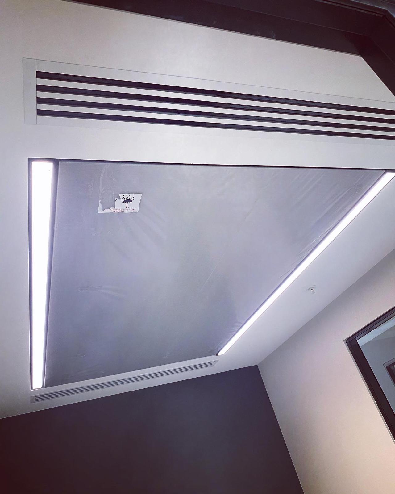 Recessed linear LED ceiling lighting in a Liverpool home